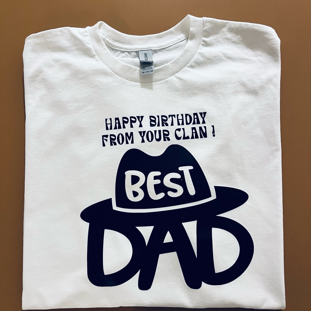 2XL White 'Best Dad' Birthday T-Shirt! Available in any size “see description”!